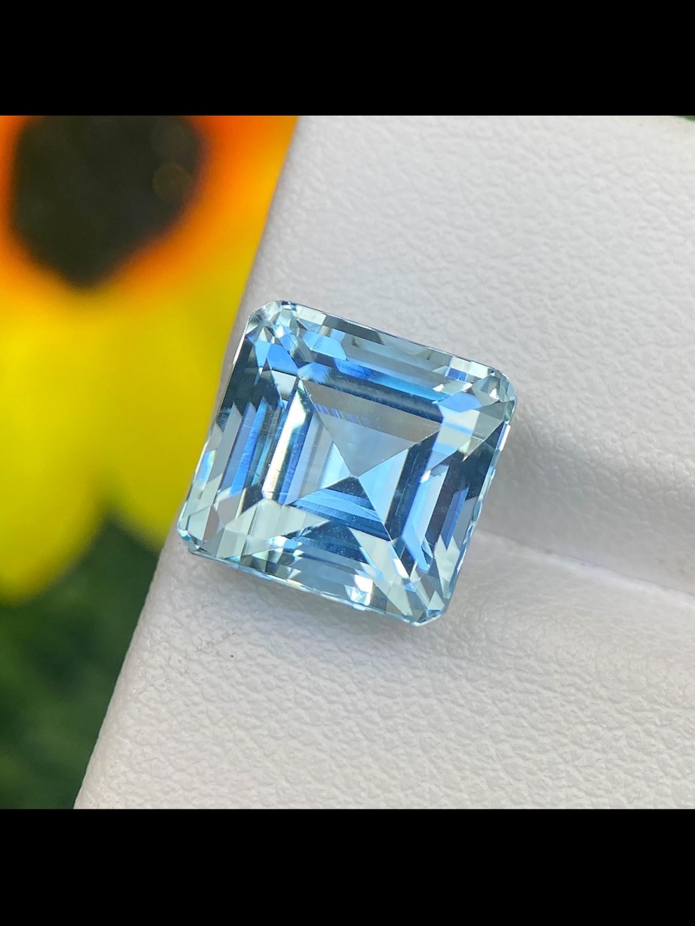 6.51ct Aquamarine Blue Natural Faceted Octagon Cut 10.4 X 10.1 MM Loose 💎 - Picture 2 of 3